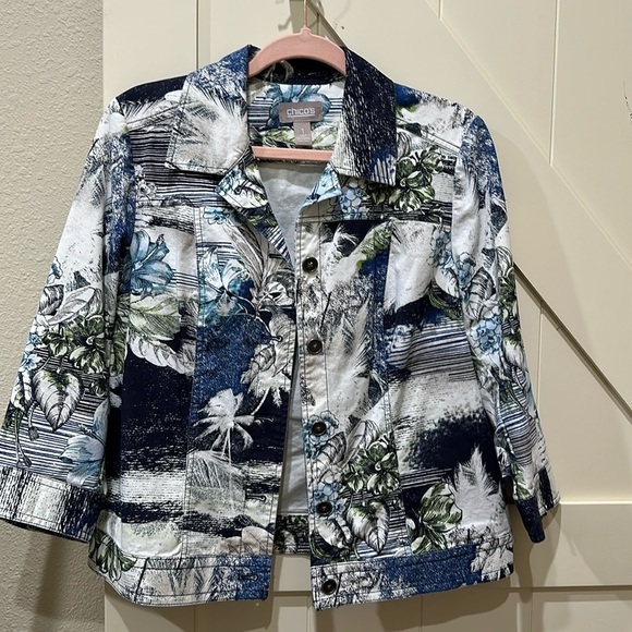 Chico's Jackets & Blazers - Chicos jacket. Size 1 in Chicos sizing. Buttons up. Pit 20”. Length 22”
